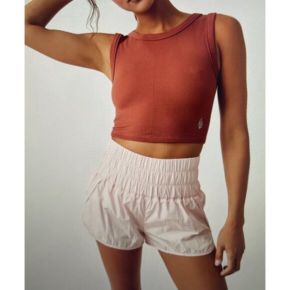 FREE PEOPLE FP MOVEMENT Free Throw Muscle Tank Heather Brown XS/S - Picture 3 of 15